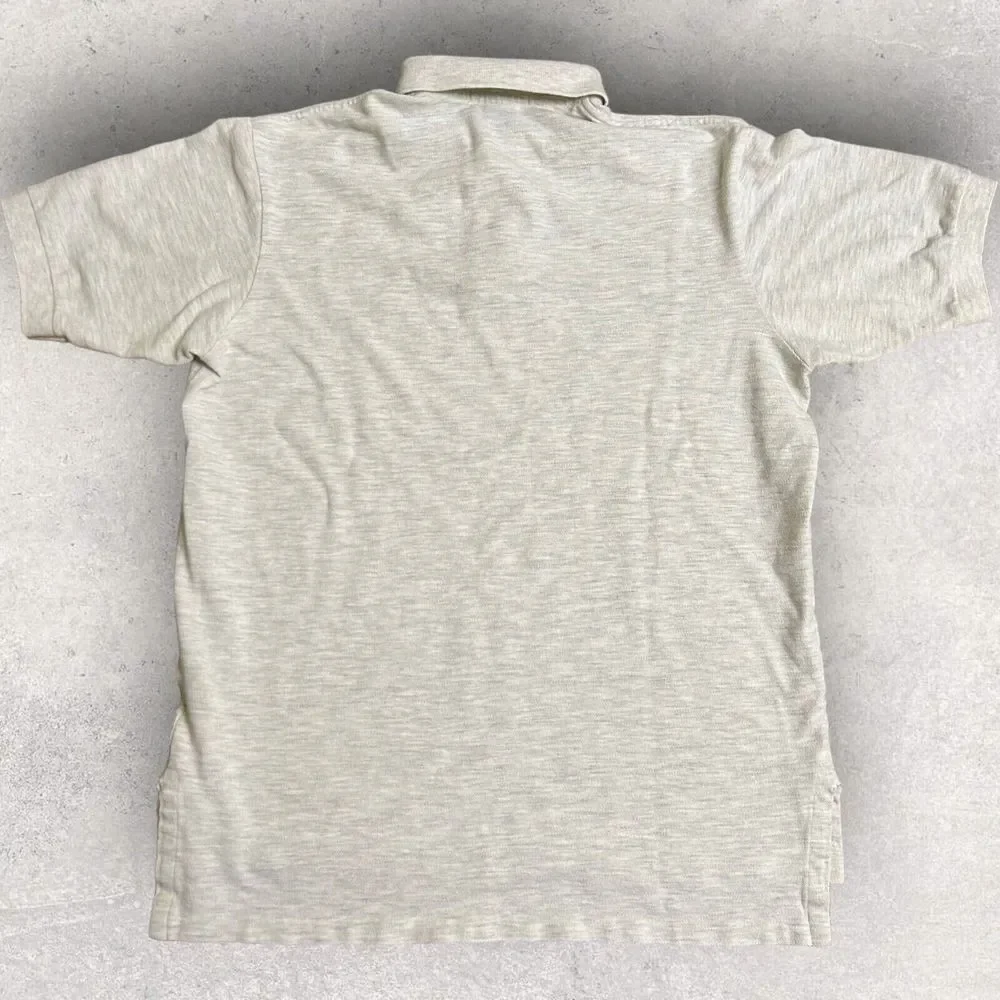 Vintage Polo Ralph Single Stitch Men's Polo Shirt Light Gray USA MADE Oversized‎